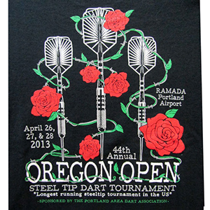 Oregon Open 2013 T-shirt print