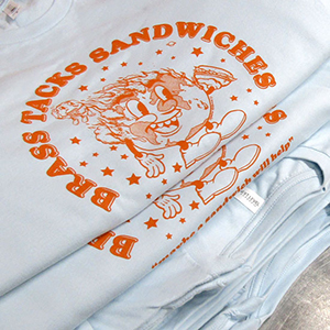 Brass Tacks Sandwiches T-shirt Print