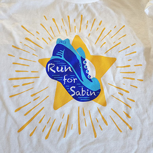 Run for Sabin T-shirt print